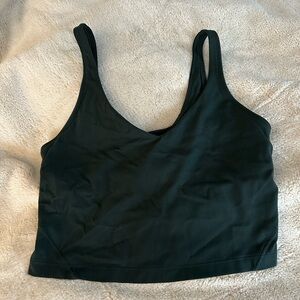 Lululemon align cropped tank dark green size 8
